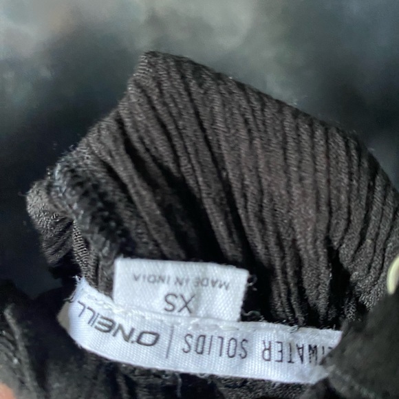 O'NEILL Womens Swim Saltwater Solids Cover-Up v-neck Dress in black size XS - Picture 3 of 7